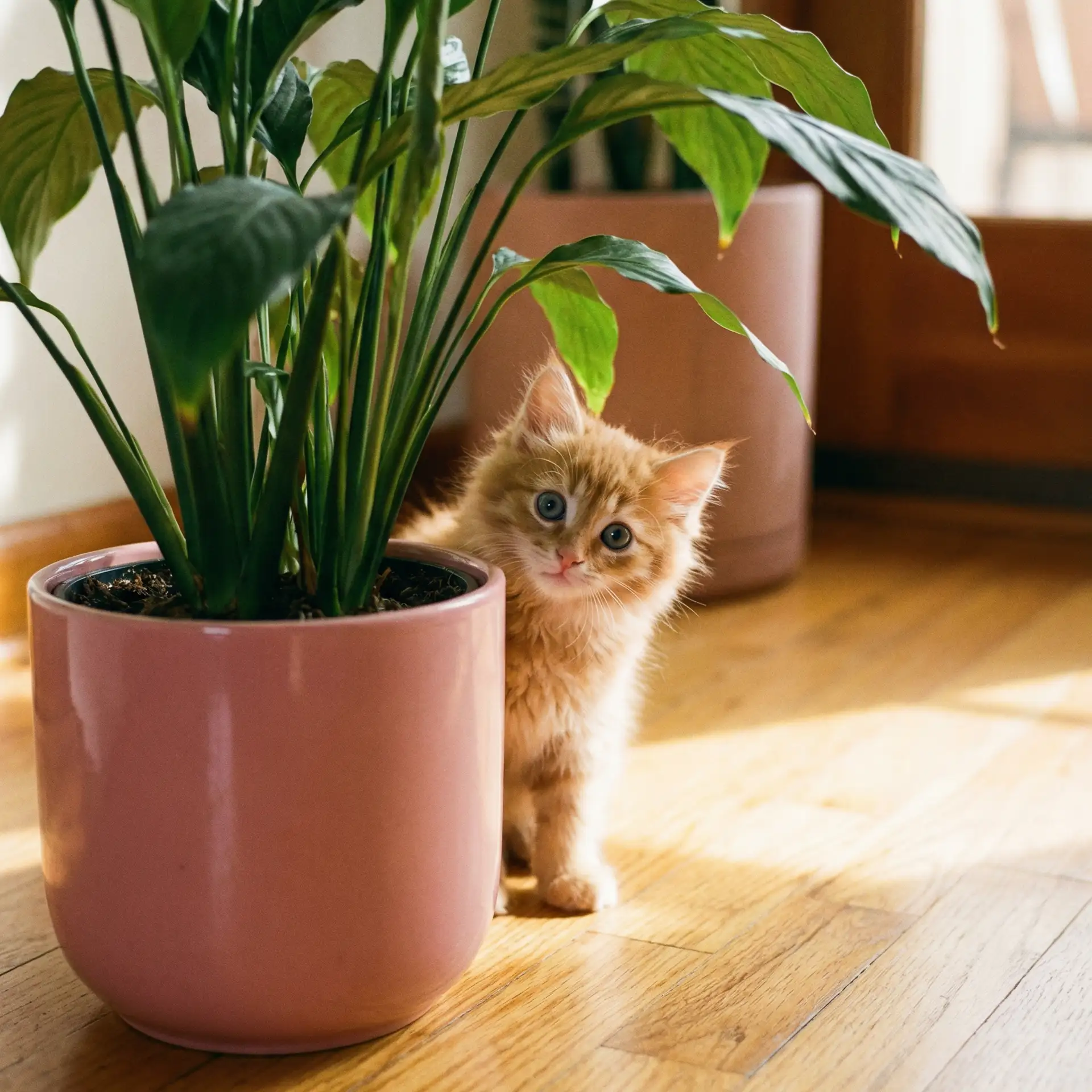 小猫从花盆后探头 - 北条香理